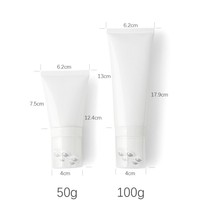 Tubes à compression souples en plastique PE imprimés sur mesure Bouchon à vis en zinc Emballage cosmétique multi-usage (50ml/100ml) Digital/Silk-Screen
