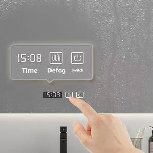 Venta Directa de Fábrica, Accesorios de <span class=keywords><strong>Baño</strong></span> para Casa y Hotel, <span class=keywords><strong>Espejo</strong></span> de Vanidad Inteligente con LED Antivaho, Formas Personalizadas, OEM/ODM - Product Image 5