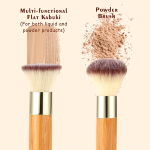 Juego de Brochas de Maquillaje Retráctiles Portátiles con Logotipo Personalizado, Paquete de 2, <span class=keywords><strong>Brocha</strong></span> Angular para Polvo, Base y Rubor, Juego de Brochas para Cabello, Herramientas de Estilismo - Product Image 4