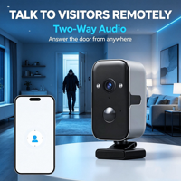 Caméras de sécurité domestiques sans fil OiKay, utilisation en extérieur et en intérieur, WiFi 4G, vision nocturne 2K, alarme PIR, communication bidirectionnelle, caméra IP intelligente étanche