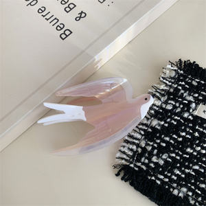 Pince à cheveux personnalisée en acétate avec logo, motif passereau, pour queue de cheval - Product Image 5