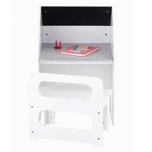 Combinación de estantería blanca moderna para niños y Escritorio de aprendizaje Gabinete de madera de nuevo diseño en forma de <span class=keywords><strong>casita</strong></span> para uso escolar y en el parque - Product Image 4
