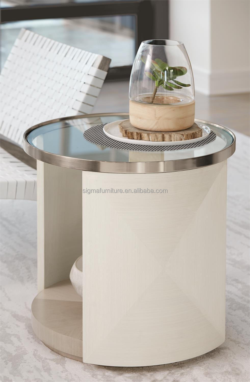 Modern Furniture Living Room Furniture Chairside Table Small Coffee Table Sofa Round Side Table