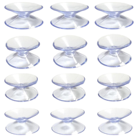 Ventouses en PVC double face transparentes, à double action, pour table en verre, meubles, fixation antidérapante, plusieurs tailles