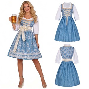 <span class=keywords><strong>Tenue</strong></span> de Serveuse Allemande Bavière <span class=keywords><strong>Oktoberfest</strong></span> pour Fête d'Halloween TRAD-006 - Product Image 5