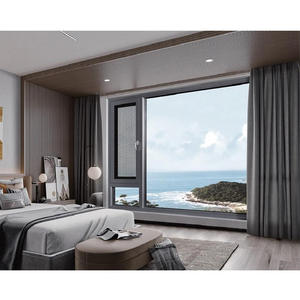 Fenêtre à battant en aluminium avec moustiquaire, résistante aux ouragans, de style grill colonial, pour villa en Floride, États-Unis - Product Image 1