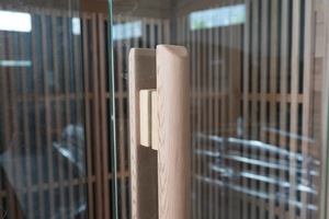 2025 Caisheng penjualan EMF rendah Hemlock mewah 2 orang Sauna inframerah dalam ruangan dengan Panel kontrol cerdas Audio Bluetooth - Product Image 3
