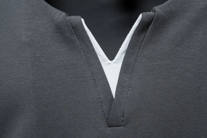 Camiseta de Manga Corta para Hombre, Cuello Redondo, Color Sólido, Transpirable, de Secado Rápido, Poliéster/Algodón, Talla Grande, Informal, Lisa - Product Image 4