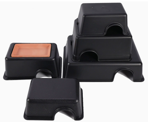 Scatola multiformato schuil reptielen in plastica nera rettile serpente leopardo gechi nascondere scatola della caverna per rettili - Product Image 6