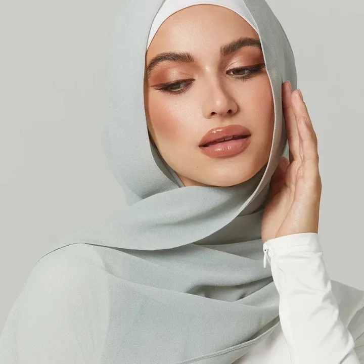 Ready for Stock Muslim Tudung wanita syal Premium mutiara berat sifon jilbab Malaysia panjang kerudung Tudung Bawal syal 130 + warna