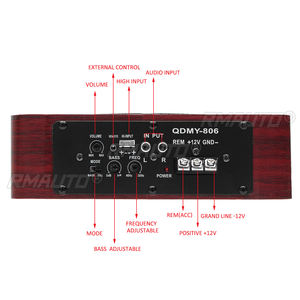 Haut-parleurs de subwoofer de voiture 8 pouces 600W 12V, amplificateur audio stéréo actif en laiton pour automobile - Product Image 5