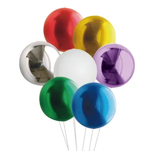 Globos redondos de esfera de 20 pulgadas para cumpleaños, flotadores de una semana, bonitos