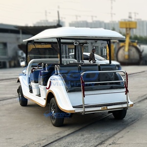 รถคลาสสิกไฟฟ้าสีขาวแบบเปิดประทุน รถโบราณ รถเที่ยวชมเมือง - Product Image 5