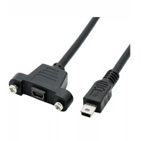 Mini-USB-Verlängerungskabel mit Schraubloch, Stecker auf Stecker, 5A Schnellladung für Computer, Befestigung am Master-Tape T