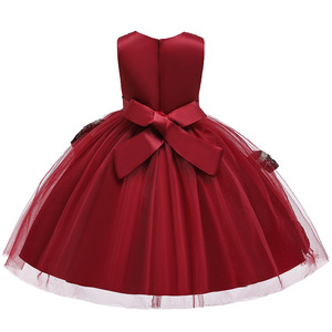 Vestido de Tul para Niña, Diseño Floral, Verano, Hecho a Mano, para Fiesta de Cumpleaños, Importado de China - Product Image 2