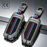 Coque de clé de voiture en alliage de zinc pour Kia, avec doublure en silicone souple, anti-rayures, anti-chute, avec boutons fluorescents