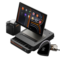 Caisse enregistreuse de bureau intelligente SUNMI D3 Pro, système de point de vente tout-en-un, caisse enregistreuse double écran, tiroir-caisse 1920x1080, machine de point de vente