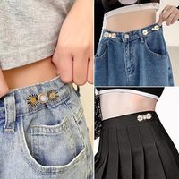 Ensemble de luxe de 22 pièces épingles à bouton amovibles en jean 10 14 pièces tendeur de taille instantané pas de couture requise ancres strass pour