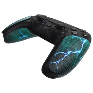 PlayVital Green Storm Thunder - Almohadillas de Goma Suave con Textura Profesional Antideslizantes y Absorbentes del Sudor para el Control de PS5 - Product Image 6