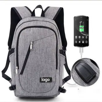 Großhandel Smart Charging Schult aschen Rucksack Anti-Diebstahl Laptop Männer Rucksack mit USB-Ladegerät