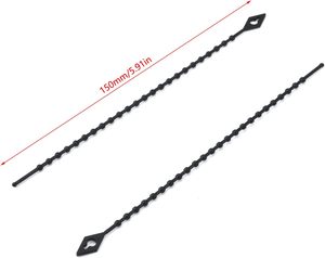 100 unidades de bridas de nailon autoblocantes de 3x100, 150 y 180 mm con nudo de bola para cableado - Product Image 4