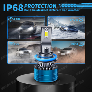 Faros delanteros LED superbrillantes de alta potencia de 3000K, luz LED de 3 colores para coche, Compatible con H4 H7 H1 H3 9005 9006 H11 H4 <span class=keywords><strong>K6</strong></span> - Product Image 5