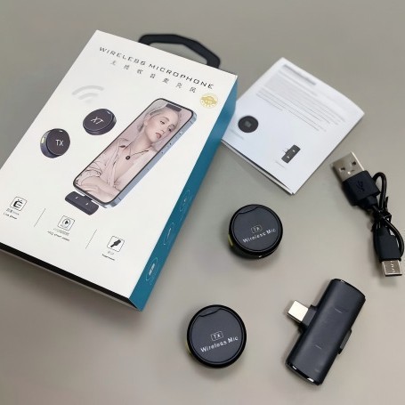 Popular M1 Magnetic Wireless Professional Clip-on Lavalier Microphone Dual-Channel Live Streaming Short Video Recording