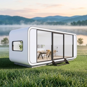 <span class=keywords><strong>Chalet</strong></span> préfabriqué en acier robuste et écologique, conteneur simple à démontage rapide pour la construction de structures de support en parc - Product Image 1