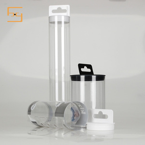 Tubo Cilindrico in Plastica Trasparente Personalizzato con Tappo a Scatto per Confezionamento di Stoviglie - Product Image 5