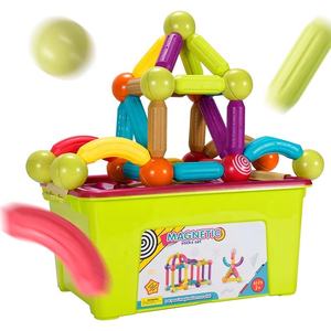 KSF DIY Puzzle Magnétique Blocs <span class=keywords><strong>de</strong></span> <span class=keywords><strong>Construction</strong></span> Ensemble Aimant <span class=keywords><strong>Construction</strong></span> Boules et Tuiles Jouet Empilable Jeu Éducatif Jouets - Product Image 1