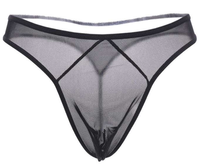 Men sexy transparent g string sexy thong men mesh underwear