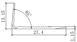 BJZ-285 de esquina de RAITTO, cortadores de esquina de pared, en forma de L, de aluminio, borde recto, embellecedor de azulejo angular - Product Image 2