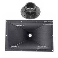Haut-parleur actif professionnel 375*255*215mm 1 pouce pour enceintes passives 12 et 15 pouces, guide d'ondes pour haut-parleur extérieur