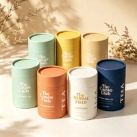 Boîte cylindrique en papier kraft recyclable avec impression personnalisée, emballage rond pour cadeaux de luxe, thé, café et cosmétiques