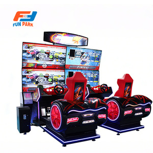 Máquina recreativa comercial de carreras de superdeportivos de doble asiento, operada con monedas, con gabinete de simulación de conducción con movimiento de vibración y inclinación. - Product Image 3