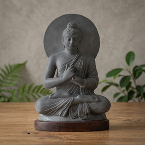 Statue de Bouddha prédicant Gandhara Art, sculpture bouddhiste, décoration de maison pour la méditation - Product Image 2