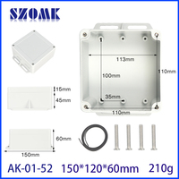 Caja de Conexiones Eléctrica Impermeable IP66 de Plástico ABS para Montaje en Pared, Personalizada OEM ODM SZOMK, con Resistencia a los Rayos UV para Sensor IoT en Exteriores