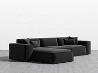 Superbequemes Modernes Wohnzimmer Modulares Beinloses 4-Sitzer Ecksofa Günstiges L-förmiges Couch-Set