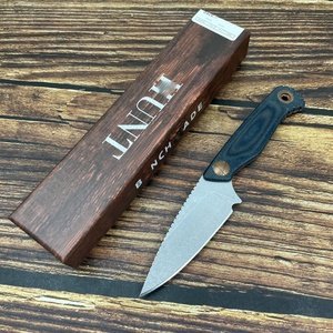 Couteau de poche pliant multi-usage 19 cm, lame CPM MagnaCut, pointe lance, bord plat, manche en lin industriel, pour camping en extérieur, DIY, OEM - Product Image 5