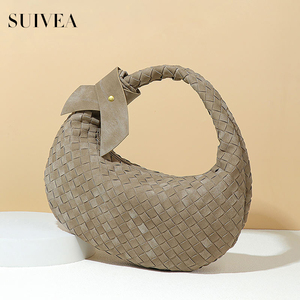 Automne et hiver nouvelle mode rétro tissé femmes sacs pur à la main arc givré grande capacité épaule poche aisselle sac - Product Image 2