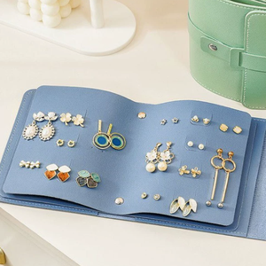 Boîte de rangement pour bijoux de haute qualité, portable, grande capacité, pour voyage, boîte de rangement pour boucles <span class=keywords><strong>d</strong></span>'oreilles, sac <span class=keywords><strong>d</strong></span>édié pour boucles <span class=keywords><strong>d</strong></span>'oreilles - Product Image 1