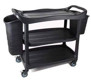 Chariot utilitaire AF08179A-H, chariot de nettoyage d'hôtel, chariot de rangement utilitaire, chariot utilitaire à 3 niveaux et chariot à roulettes - Product Image 1