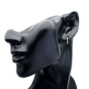 Оптовая продажа, серьги-гвоздики, серьги-гвоздики из натурального 750 18 карат, ювелирные изделия для пирсинга, серьги для маленьких девочек и женщин - Product Image 4