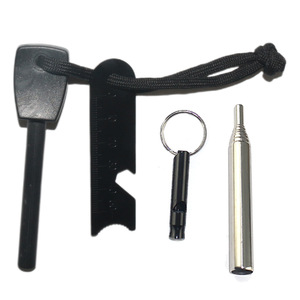 Multi Impermeabile flintstone emergenza magnesio firestarter selce manico in legno avviamento di fuoco log cubi bastone tool kit di sopravvivenza - Product Image 6