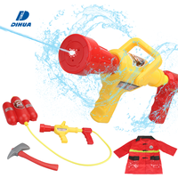 Pistolet à eau de pompier avec sac à dos, lanceur et blaster d'eau, avec costumes, jouet aquatique pour enfants et jouet d'été d'extérieur