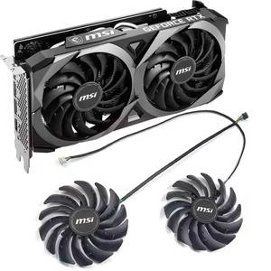 NOUVEAU 95MM PLD10010S12HH RTX 3070 VENTUS 2X GPU Fan Pour <span class=keywords><strong>MSI</strong></span> RTX 3060 3060TI 3070 VENTUS <span class=keywords><strong>RX</strong></span> 6600 <span class=keywords><strong>6700</strong></span> <span class=keywords><strong>XT</strong></span> Carte graphique ventilateur de refroidissement - Product Image 1