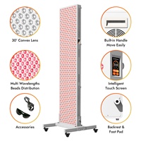 Aptredlight 4200w Panneau de luminothérapie LED professionnel pour tout le corps, rouge, avec support, pour sauna et fitness