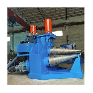 Automatic Metal Steel Plate Rolling Machine Flared Conical Coiler Three-roller Iron Bending Machine