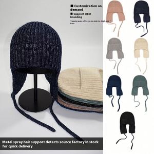 Nouvelle Collection Automne Hiver 2025 – Bonnets Tricotés Métalliques Tendance pour Hommes et Femmes – Chauds, Protection des Oreilles pour le Ski et le Cyclisme - Product Image 2