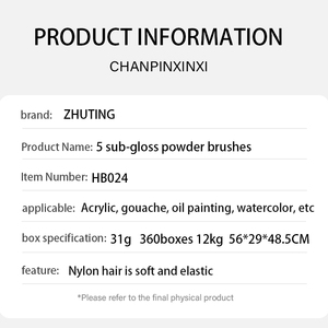 Ensemble de 5 pinceaux ronds à manche en bois pour <span class=keywords><strong>peinture</strong></span> à l'aquarelle, acrylique et huile, pinceaux pour la <span class=keywords><strong>peinture</strong></span> artistique - Product Image 2